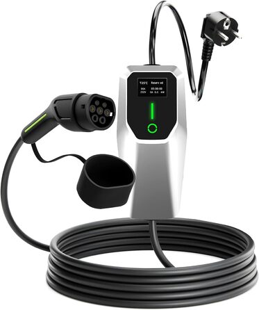 Зарядний пристрій для електромобілів AWESAFE Тип 2 schuko16A 3.7KW 1-фазний 5-метровий портативний зарядний кабель для електромобі