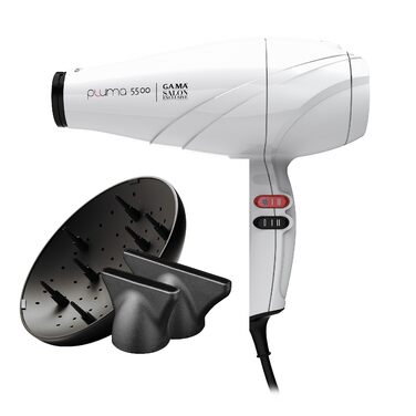 Професійний фен GA.MA Italy Pluma 5500 Oxy-Active, 2400 Вт, італійський AC-двигун, технології System C та Oxy-Active для блискучого та гладкого волосся, білий