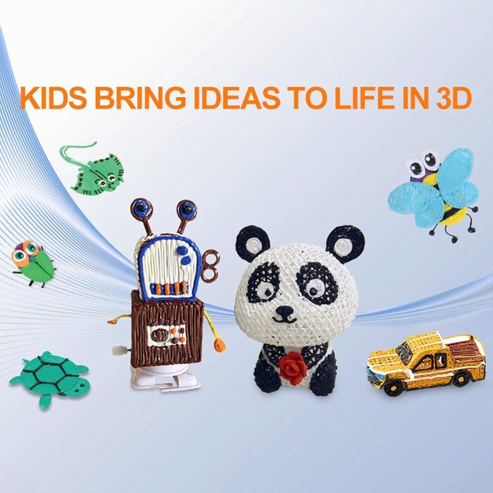 Заправка для ручки 3D Doodler у 22 кольорах для 3 ручок Doodler Start 3D, нитка PCL із низькою температурою друку, 3 упаковки заправки Doodler Start, 15 см x 110 шт.