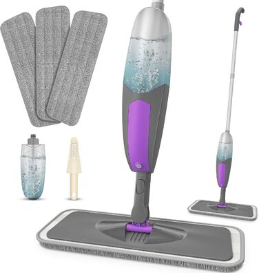 Швабра з функцією розпилення - HOMSIER Spray Mop Швабра для підлоги Швабра для швидкого прибирання з резервуаром для води 550 мл і