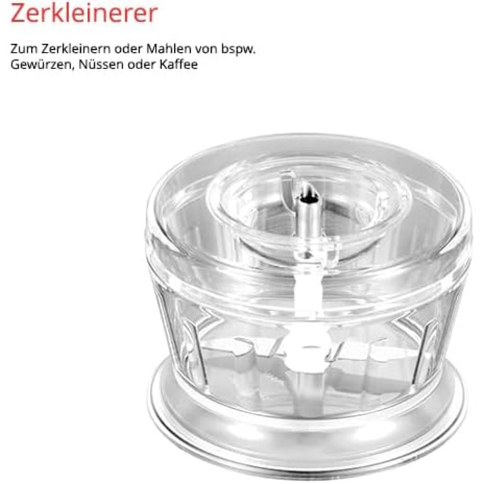 Занурювальний блендер ESGE Zauberstab M 160 G Gourmet 90610, 160 Вт, 2 швидкості до 15 000 об/хв, ергономічна ручка, надійний двигун, з аксесуарами, Made in Switzerland