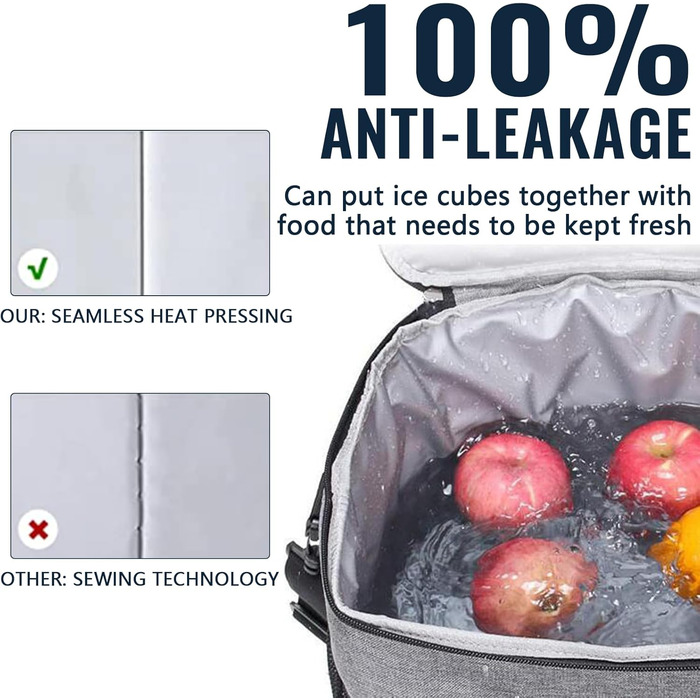 Сумка-холодильник Royouzi, термосумка 15 л, складна ізольована сумка, портативна сумка для пікніка, сумка для ланчу, сумка-холодил