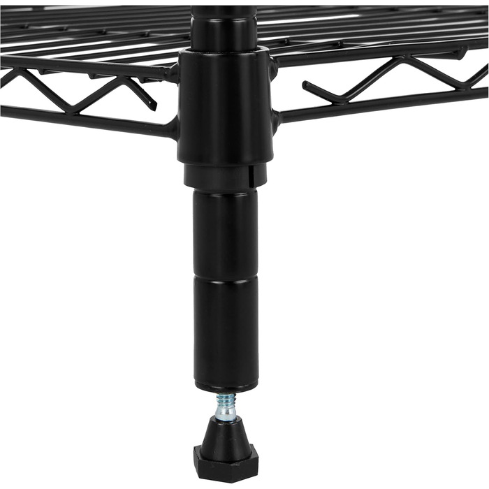 Блок для зберігання Storeo Basics з 4 полицями, регульованими по висоті полицями та ніжками, максимальна вага 640 кг, чорний, 35,5 x 91,4 x 137,1 см (Г x Ш x В) чорний 4 полиці без коліс