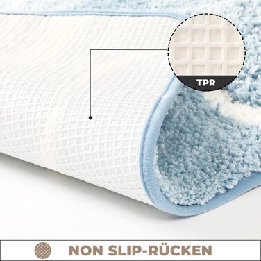 Милий килимок для ванної кімнати з океанічним мотивом, супервбираючий, можна прати в пральній машині, нековзний, пухнастий килимок для душу, спальні та вітальні, 50 x 80 см, Ocean 50 x 80 см (прямокутний) Ocean