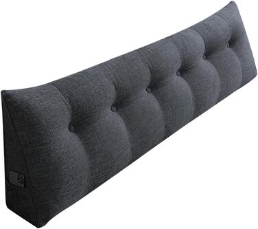 Подушка для читання для ліжка або дивана, валик для шиї, велика подушка, спинка, вельвет, трикутна подушка, кутова подушка, узголів&39я, подушка для підтримки попереку, подушка для ніг, клиноподібна спинка, пляжна, B, 180 x 50 x 20 см, бавовняний чохол, 1