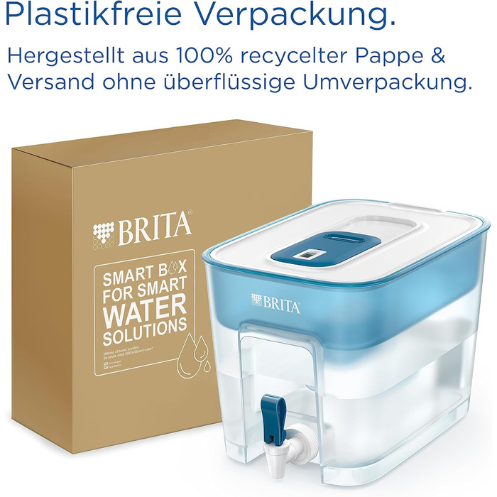 Фільтр для води BRITA Flow XXL (8.2 л) з картриджем MAXTRA PRO все в 1 холодильник для напоїв з краном і великою місткістю зменшення вапняного нальоту, хлору, свинцю та міді в питній воді один