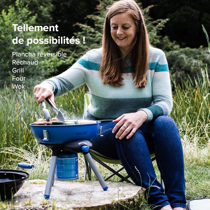 Невеликий гриль для кемпінгу, фестивалів або пікніків, з гнучкими можливостями приготування, газова плита з антипригарним покриття