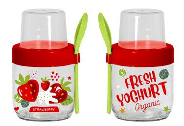 Банку з ложкою і контейнером Herevin Fruit-Yoghurt, 425 мл (6651282)