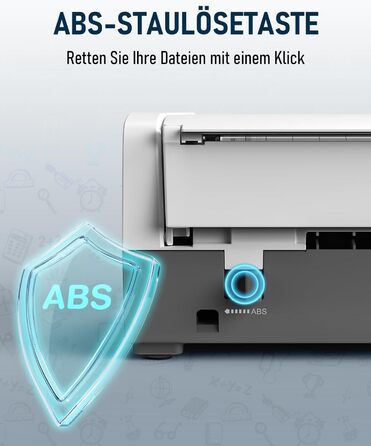 Ламінатор A4, гарячий та холодний ламінатор з 20 ламінуючими пакетами для паперів A4, A5 та A6, ламінатор 12-в-1 з різаком для паперу та закруглювачем кутів, ламінуючий пакет для школи, дому та офісу, білий