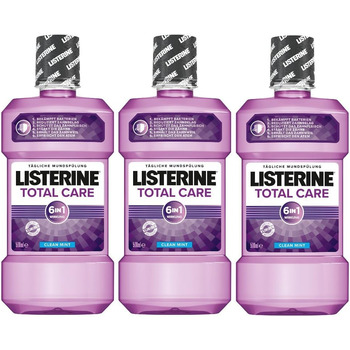 Ополіскувач для порожнини рота Listerine Total Care, ополіскувач для порожнини рота 6in1, антибактеріальний і з фтором проти карієсу (3 x 500 мл) М'ята