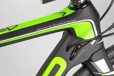 Унісекс-велосипед Head I-Speed Race для дорослих, матовий чорний/зелений 52