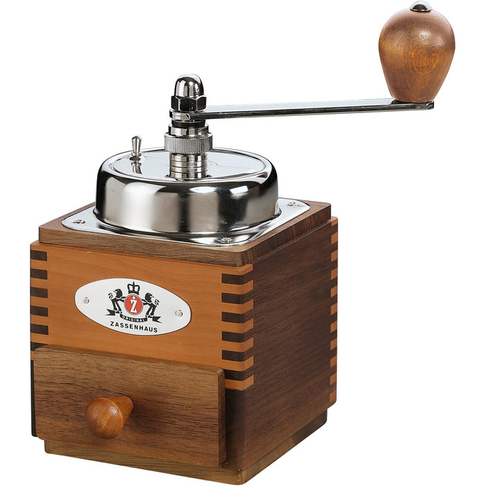 Кавомолка Zassenhaus Montevideo Ручна кавомолка з кавомолкою з міцної спеціальної сталі Регульований крупний/дрібний помел Корпус
