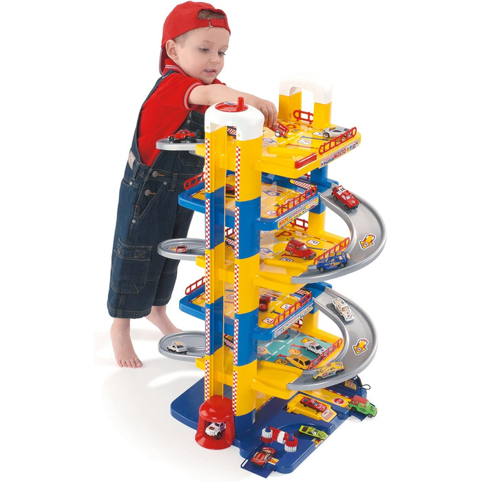 Поверховий гараж для дітей з гаражем, пандусами, канатами, ліфтом, заправкою та буровою станцією дитячі іграшки 3 роки, 6-