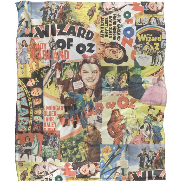 Чарівник країни Оз, ковдра з оптимального м&39якого шовку, 152 x 127 см