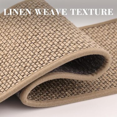 Нековзні лляні килимки для сходів для внутрішніх дерев&39яних сходів, 20,3 x 76,2 см (15 шт. ), Килимова доріжка для сходів для домашніх тварин, дітей та людей похилого віку 8x30 дюймів - комплект з 15 лляних 15 шт.