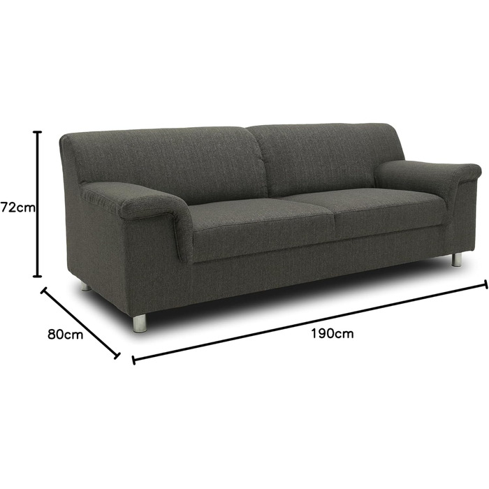 Колекція DOMO Диван Джеймі, 2-місний диван, комплект 2-місний, колір багет, 190 x 80 x 72 см