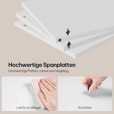 Біла книжкова полиця eSituro, вузька полиця з дверцятами, 5 відділень, окремостояча кубічна полиця для вітальні, спальні, офісу, 5 відділень, біла