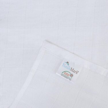 Упаковка з 10 муслінових серветок муслінові пелюшки тканинні пелюшки 100 бавовна преміум-якість Колір білий приблизно 70x70 см