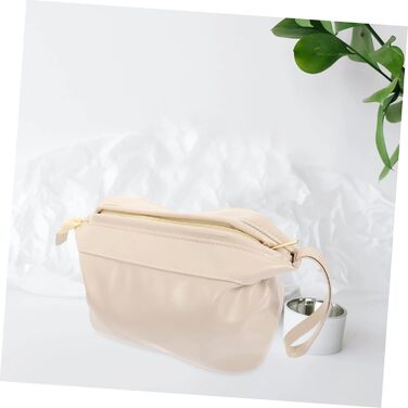 Портативна косметична сумка Шкіряна сумка на блискавці для подорожей туалетна сумка для жінок макіяж сумка органайзер з відділення