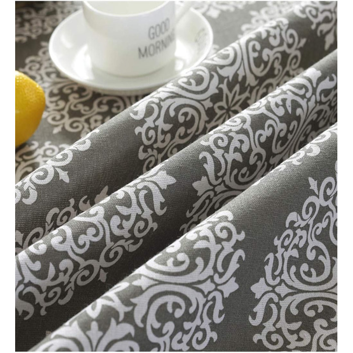 Сіра ретро скатертина Прямокутні скатертини Бавовняна лляна скатертина Підходить для прикраси домашньої кухні Скатертина Столова б