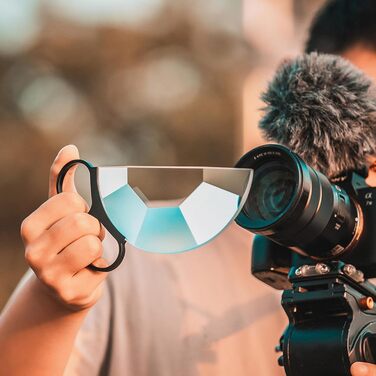 Портативний півколо-калейдоскоп Фільтр Спеціальні ефекти Фільтр обєктива камери Фільтр ефекту півкола Призма Оптична скляна призма Багаторазове заломлення Фотоаксесуари Фотореквізит (150 мм)