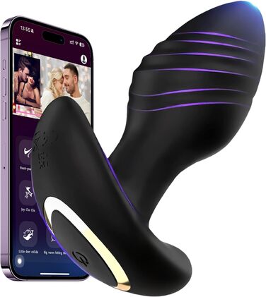 Анальний вібратор DAZINER, чорний, 9 режимів вібрації