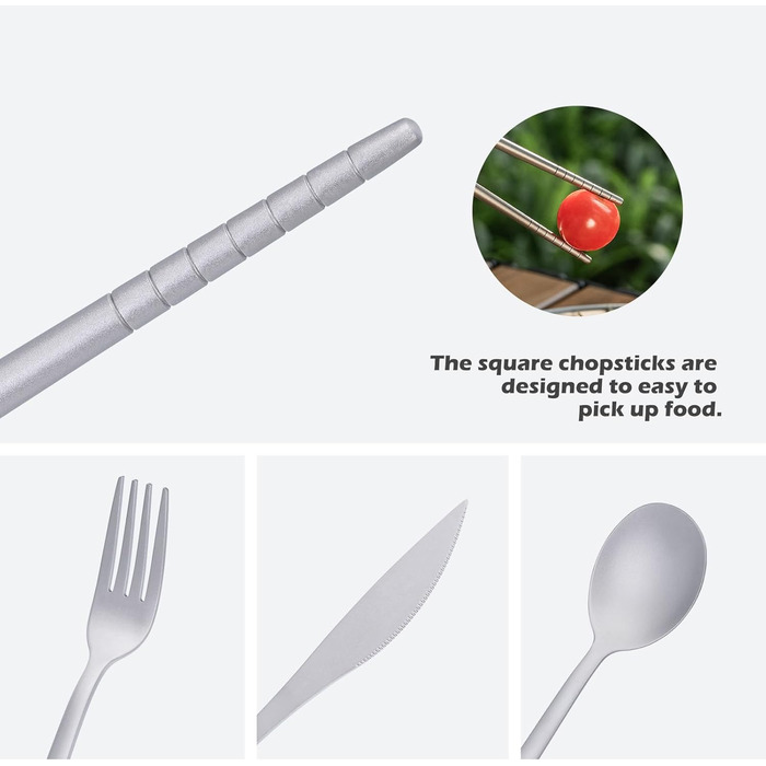 Набір титанових столових приборів для кемпінгу, вулиці з довгою ручкою, ложка, виделка, ніж, універсальний металевий посуд, щоденне використання, дорожнє начиння Ti1055T Ti1055t Набір ложок, виделок та ножів