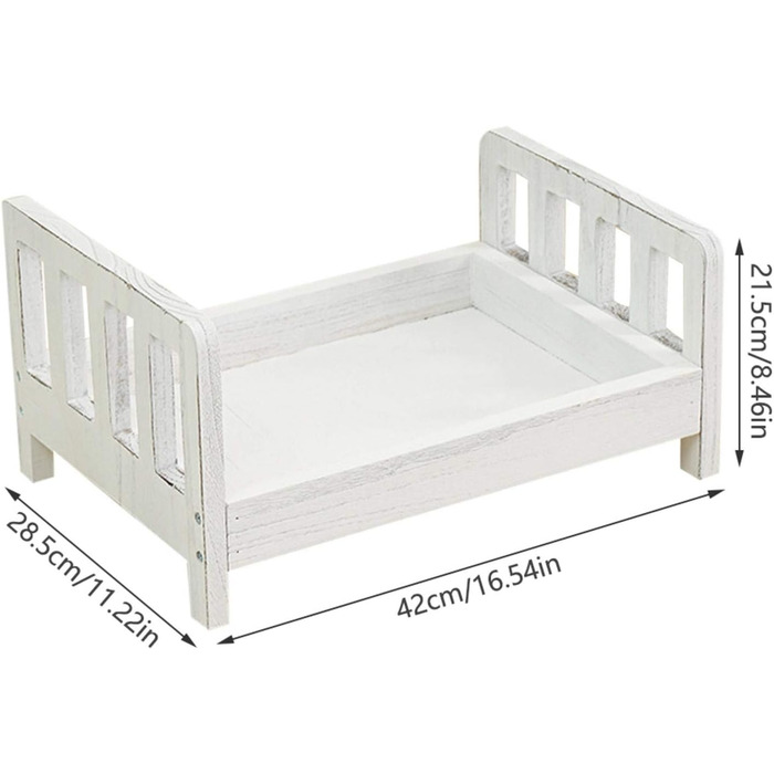 Дерев&39яний реквізит для дитячого ліжечка, знімний кошик, аксесуари для ліжка, фон для фотостудії, реквізит для фотостудії, подарунок, диван, позує, новонароджений, 42 x 28,5 x 21,5 см, білий