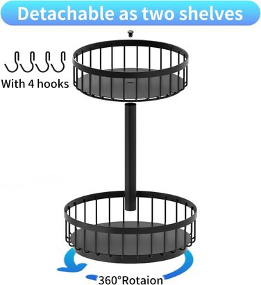 Обертовий органайзер для спецій на 360, металевий тримач для спецій Lazy Susan, міцний тримач для спецій, багатофункціональний поворотний стіл для кухонної стільниці, косметика