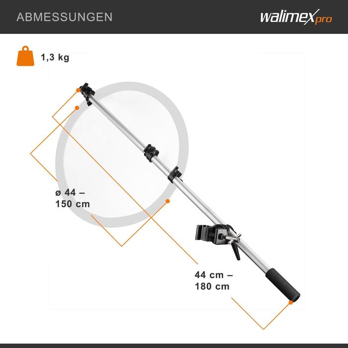Тримач рефлектора Walimex pro з фіксатором 44-150 см (в т.ч. сумка для транспортування)