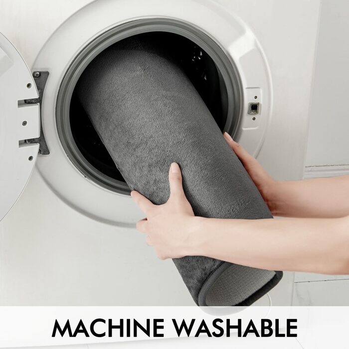 Килимок для ванної MIULEE однотонний, килимок для ванної з піни з ефектом пам&39яті, килимок для ванної кімнати, килимок для душу, декоративний килимок для ванної, нековзний килимок для ванної кімнати та вітальні, 70x120 см, чорний, 70 x 120 см (прямокутн