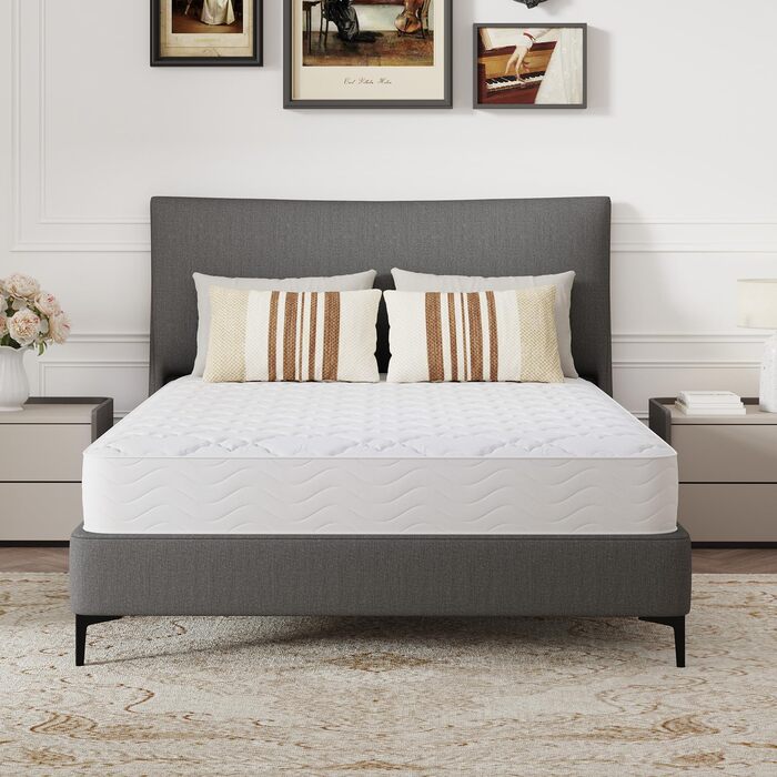 Матрац Novilla 140x200 см 7-зонний пружинний матрац Pocket Spring Висота 20 см Рівень жорсткості H3 Сертифіковано Oeko-Tex Дихаючий та стабільний розмір 20 см 140 x 200 см