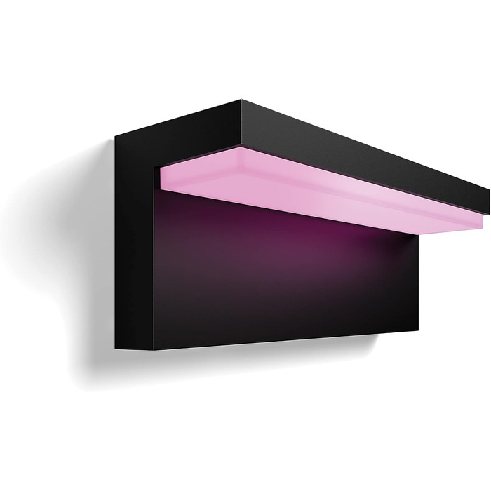 Настінний вуличний світильник Philips Hue Nyro White & Color Ambiance, 1020 лм, сріблястий