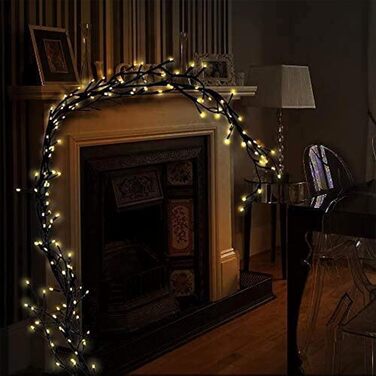 Вітальня з вербової лози для оздоблення стін Підсвічена вербова лоза для домашнього декору Штучне оздоблення стін виноградника 144