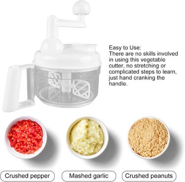 Подрібнювач овочів, малошумний подрібнювач овочів з ручною рукояткою для кухні