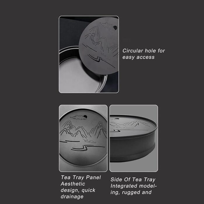 Набір для чаювання Луокуте Пурий Ті Гунфу, термостійкий чайник та 4 чашки по 30 мл, ідеальний для подорожей, відпочинку на природі та офісу