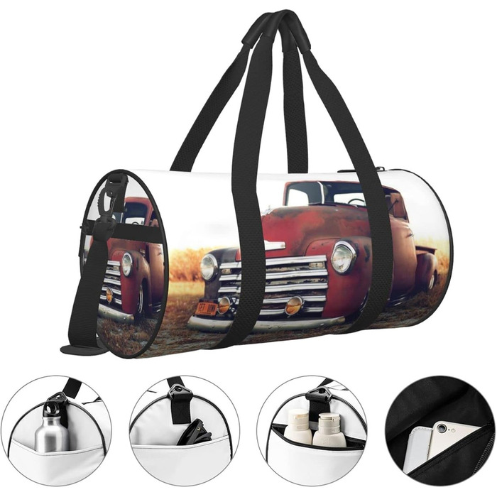 Універсальна дорожня сумка, спортивна сумка для чоловіків та жінок, червоний вантажний автомобіль, мішок для подорожей, спортивна сумка