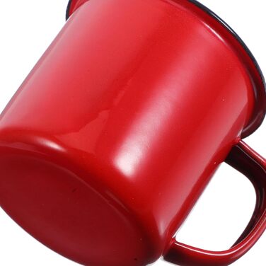 Набір з 4 емальованих кавових чашок Tofficu з ручками, кольорові чайні чашки для гарячих і холодних напоїв в офісі та кемпінгу