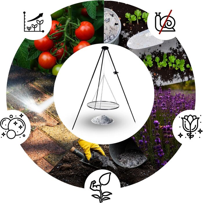 Поворотний гриль-штатив Berdsen 80 см, решітка для гриля, вогнище, нержавіюча сталь з регульованою висотою, порошкове покриття, чорний, 80 см, чорний штатив