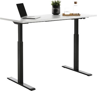 Регульований по висоті письмовий стіл Topstar E-Table, дерево, 140x60 см, чорний/білий, сучасний стиль