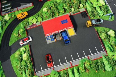 Дитячий ігровий килим дорога і машина (300x200 см) - миється, нековзний і сертифікований OEKOTEX - килим для дитячої кімнати хлопч