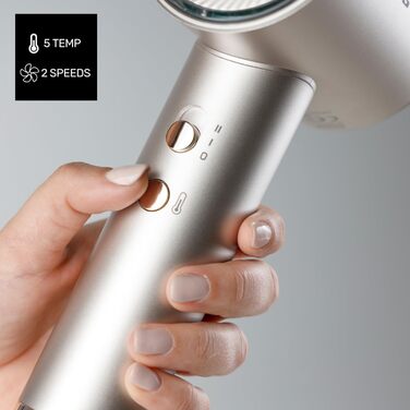 Цифровий фен Taurus Force Protect Ionic Care 10 рівнів швидкості та температури Oscillating Temp Protect Пам'ять LED-підсвітка Магнітний фільтр Аксесуари в комплекті