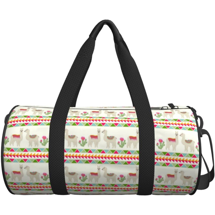 Дорожня сумка-циліндр з ламами та кактусами, спортивна сумка для чоловіків та жінок, сумка для подорожей