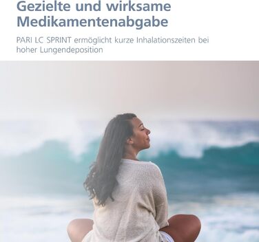 Небулайзер PARI LC Sprint для інгаляційної терапії нижніх дихальних шляхів - синя насадка з системою клапанів, управління PIF, універсальний мундштук, з'єднувальна трубка - аксесуари PARI BOY
