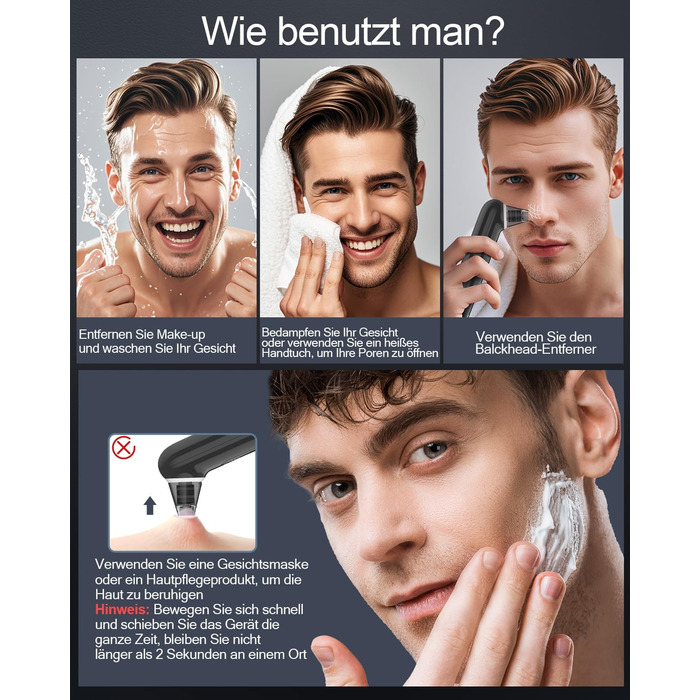 Очищувач пір для видалення вугрів вакуумний очищувач пір для обличчя Очищувач пір для видалення вугрів вакуумний очищувач 4 всмоктувальні головки 3 режими USB зарядка для очищення обличчя вакуумний очищувач пір для видалення прищів Пристрій для видалення 