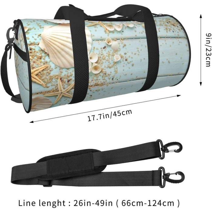 Спортивна сумка, дорожня сумка, пляжна палатка, морська колекція, вінтажний стиль, бохо-принт, сумка для ночівлі, чорний колір, універсальний розмір, сумка для подорожей