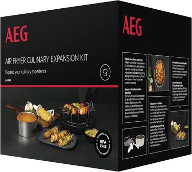 Комплект розширення для фритюрниці AEG AAFEK1 AF6 (багатоцільова форма, решітка для гриля, овочевий спіралізатор, набір аксесуарів, універсальний, різноманітний посуд, легко чиститься, нержавіюча сталь)
