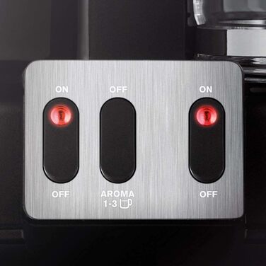 Подвійна кавоварка Krups KM8508 Duothek Plus Комбіавтомат Кава та чай 2 x 10 чашок 2 незалежні системи заварювання Чорний