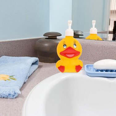 Мультфільм лосьйон насос пляшка порожня качка емульсія насос пляшка тварин шампунь гель для душу дозатор контейнер для дитини (жов