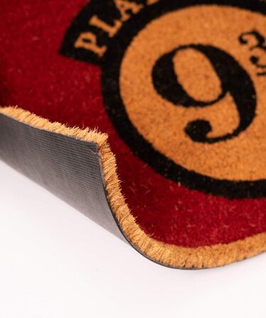 Килимок для дверей Grupo Erik Coconut з гербом Хогвартса та брухту 40x60 см - Забавний килимок для дверей - Килимок для дверей в приміщенні, фанатський предмет Гаррі Поттера, ягода